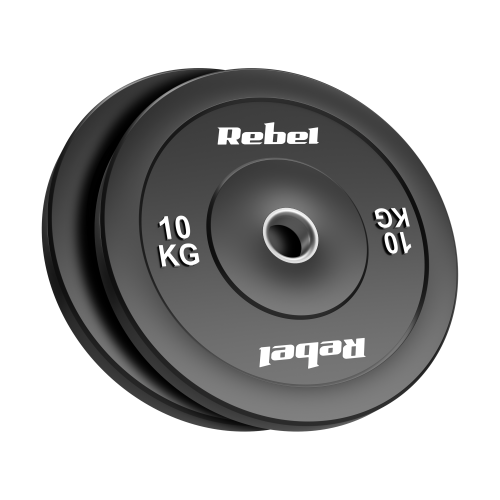 >>>Olimpiniai gumuoti svarmenys BUMPER rinkinys 2x10kg, skylės skersmuo 51 mm, REBEL ACTIVE >>>Olimpiniai gumuoti svarmenys BUMPER rinkinys 2x10kg, skylės skersmuo 51 mm, REBEL ACTIVE