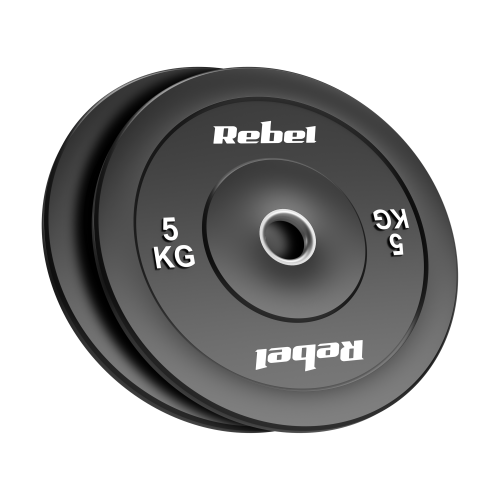 >>>Olimpiniai gumuoti svarmenys BUMPER rinkinys 2x5kg, skylės skersmuo 51 mm, REBEL ACTIVE >>>Olimpiniai gumuoti svarmenys BUMPER rinkinys 2x5kg, skylės skersmuo 51 mm, REBEL ACTIVE
