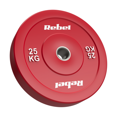 >>>Olimpinis gumuotas BUMPER svorio diskas, BEAST serijos, 25 kg, skylės skersmuo 51 mm, REBEL ACTIVE >>>Olimpinis gumuotas BUMPER svorio diskas, BEAST serijos, 25 kg, skylės skersmuo 51 mm, REBEL ACTIVE
