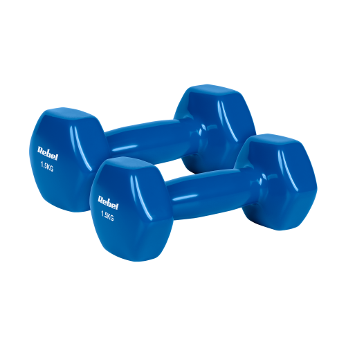 >>>ŠEŠIAKAMPIAI ketaus vinilo hanteliai 2 x 1.5 kg, REBEL ACTIVE >>>ŠEŠIAKAMPIAI ketaus vinilo hanteliai 2 x 1.5 kg, REBEL ACTIVE