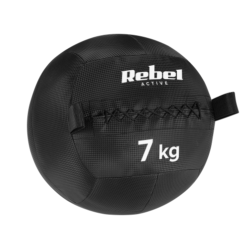 Medicine ball for fitness and rehabilitation exercises, 7 kg, REBEL ACTIVE Medicine ball for fitness and rehabilitation exercises, 7 kg, REBEL ACTIVE