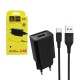 >>USB sieninis įkroviklis + USB C tipo laidas 2400 mA 12 W