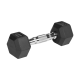 Rubber-coated cast iron dumbbells HEX 2x2.5 kg REBEL ACTIVE Rubber-coated cast iron dumbbells HEX 2x2.5 kg REBEL ACTIVE
