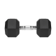 Rubberized cast iron dumbbells HEX 2x15 kg REBEL ACTIVE