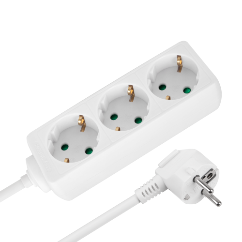 Extension cord 3 sockets 5m German type without switch (3x1.5mm) Rebel white Extension cord 3 sockets 5m German type without switch (3x1.5mm) Rebel white