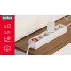 Extension cord 5 sockets 2m German type with switch (3x1.5mm) Rebel white