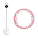 Smart Hula Hop slimming wheel with counter, studs and weight 50cm, pink, REBEL ACTIVE