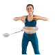 Smart Hula Hop slimming wheel with counter, studs and weight 50cm, pink, REBEL ACTIVE