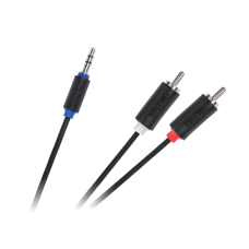 Jack kabelis 3.5-2RCA 1.8 m Cabletech standartas