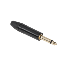 Jack plug 6.3 mono HQ black