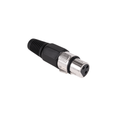 Black female microphone plug
