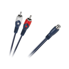 Cable 1 x RCA socket - 2 RCA plugs 0.2m