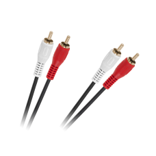 Cable 2 x RCA - 2 x RCA 1.5m black 4mm