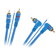 Cable 2 x RCA - 2 x RCA + wire 5 m angled - straight