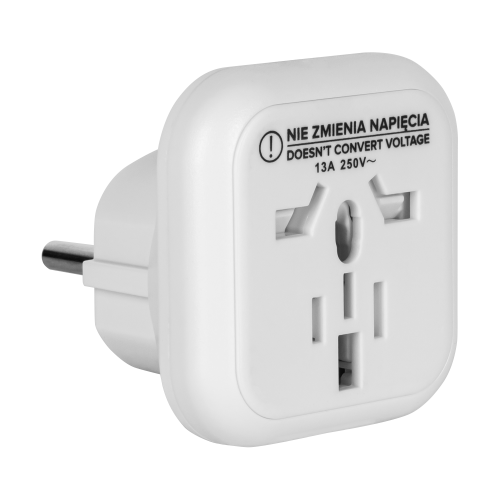 Travel adapter, PL plug - socket, UK/USA/CN/Australia Travel adapter, PL plug - socket, UK/USA/CN/Australia