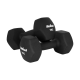 Cast iron neoprene dumbbells HEX 2x10kg, REBEL ACTIVE Cast iron neoprene dumbbells HEX 2x10kg, REBEL ACTIVE