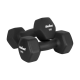 Cast iron neoprene dumbbells HEX 2x8kg, REBEL ACTIVE Cast iron neoprene dumbbells HEX 2x8kg, REBEL ACTIVE