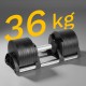 Cast iron adjustable automatic dumbbell 36 kg, 2 kg increments, REBEL ACTIVE Cast iron adjustable automatic dumbbell 36 kg, 2 kg increments, REBEL ACTIVE