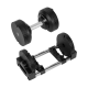 Cast iron adjustable automatic dumbbell 24 kg, 1 kg increments, REBEL ACTIVE Cast iron adjustable automatic dumbbell 24 kg, 1 kg increments, REBEL ACTIVE