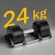 Cast iron adjustable automatic dumbbell 24 kg, 2 kg increments, REBEL ACTIVE Cast iron adjustable automatic dumbbell 24 kg, 2 kg increments, REBEL ACTIVE
