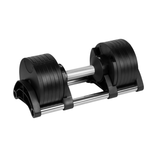 Cast iron adjustable automatic dumbbell 24 kg, 2 kg increments, REBEL ACTIVE Cast iron adjustable automatic dumbbell 24 kg, 2 kg increments, REBEL ACTIVE