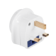 AC connector, UK plug - socket, universal