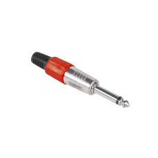 Jack plug 6.3 mono HQ red