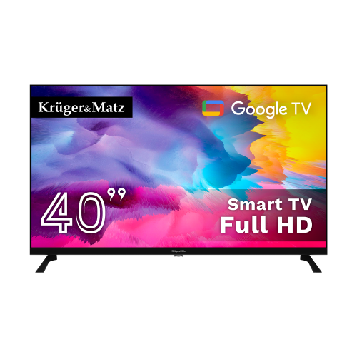 Kruger&Matz 40 colių FHD Google TV 5.0 televizorius, DVB-T2/S2/T/C H.265 HEVC Kruger&Matz 40 colių FHD Google TV 5.0 televizorius, DVB-T2/S2/T/C H.265 HEVC