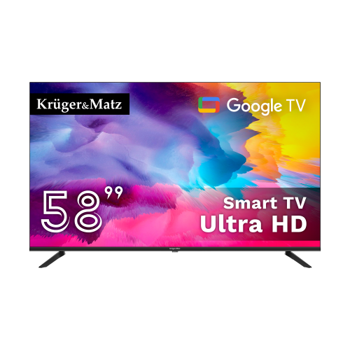 Kruger&Matz 58 colių UHD išmanusis DVB-T2/S2 H.265 Hevc televizorius Kruger&Matz 58 colių UHD išmanusis DVB-T2/S2 H.265 Hevc televizorius