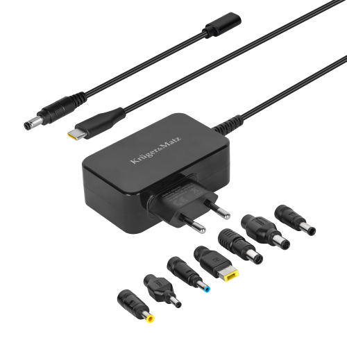 Kruger&Matz 65W universalus maitinimo šaltinis su Power Delivery funkcija, 7 antgaliai Kruger&Matz 65W universalus maitinimo šaltinis su Power Delivery funkcija, 7 antgaliai