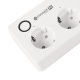 Kruger&Matz maitinimo lizdas, 4 vokiško tipo lizdai ir 4xUSB 2100 mA, Connect P6 Tuya