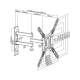 Kruger&Matz wall mount for LED TV 23-55 inches black (vertical and horizontal adjustment)