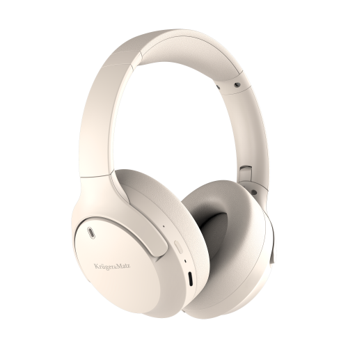 Kruger&Matz Street 4 Wireless On-Ear Headphones with ANC, Beige Kruger&Matz Street 4 Wireless On-Ear Headphones with ANC, Beige