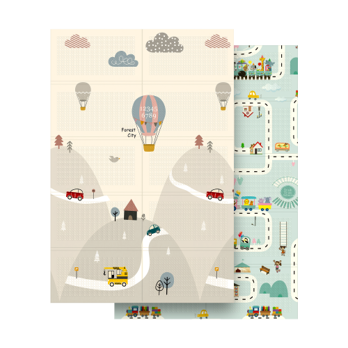 Baby play mat 180 x 120 cm, cars and trains Baby play mat 180 x 120 cm, cars and trains