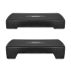 Step for aerobics and fitness exercises, 2 levels, 68cm, black, REBEL ACTIVE