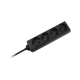 Maitinimo prailginimo laidas Rebel juodas 4 lizdai be jungiklio, ilgis 3m (3x1.5mm)