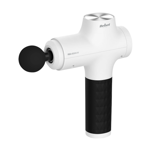 Massage gun, 8 attachments, white, REBEL ACTIVE Massage gun, 8 attachments, white, REBEL ACTIVE