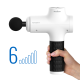Massage gun, 8 attachments, white, REBEL ACTIVE Massage gun, 8 attachments, white, REBEL ACTIVE
