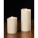 LED wax candle small rustic white