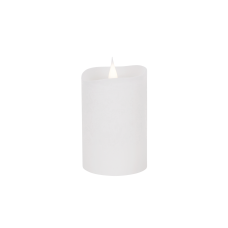 LED wax candle small rustic white