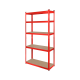 Metal warehouse shelf 180x90x40 red Rebel