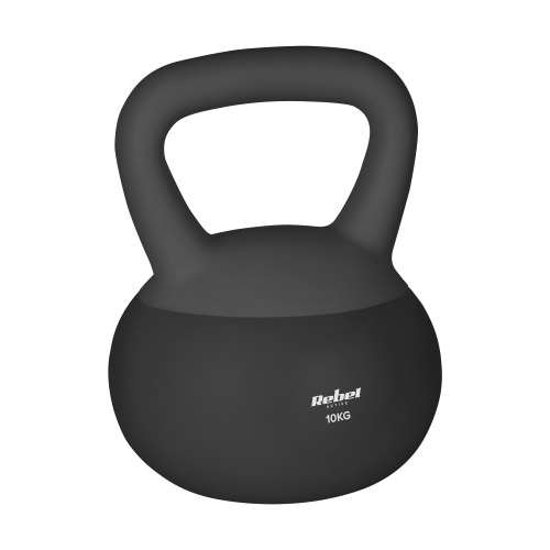 Soft Vinyl Kettlebell 10kg REBEL ACTIVE Soft Vinyl Kettlebell 10kg REBEL ACTIVE