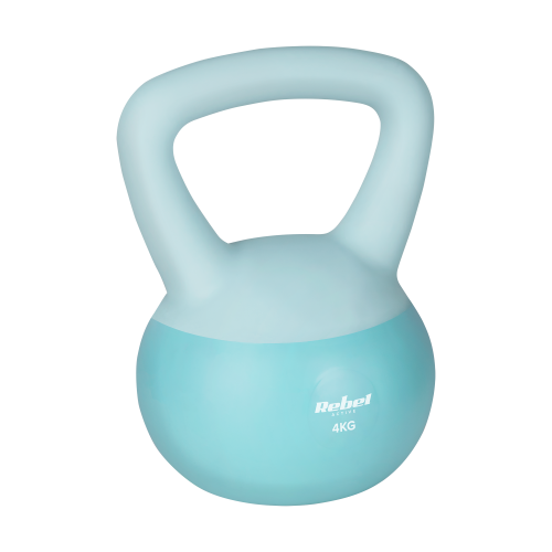 Soft Vinyl Kettlebell 4kg REBEL ACTIVE Soft Vinyl Kettlebell 4kg REBEL ACTIVE