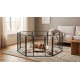 Modular dog kennel, steel enclosure, size S, 8 panels 80x60 cm, REBEL ANIMALS Modular dog kennel, steel enclosure, size S, 8 panels 80x60 cm, REBEL ANIMALS