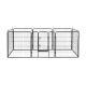 Modular dog kennel, steel enclosure, size XL, 8 panels 80x100 cm, REBEL ANIMALS Modular dog kennel, steel enclosure, size XL, 8 panels 80x100 cm, REBEL ANIMALS
