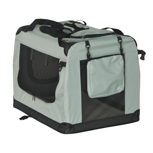 Carrier, foldable transport bag, size XXL 90x61x65 cm, gray, REBEL ANIMALS Carrier, foldable transport bag, size XXL 90x61x65 cm, gray, REBEL ANIMALS