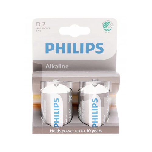 Philips LR20 alkaline battery 2 pcs/bl. Philips LR20 alkaline battery 2 pcs/bl.