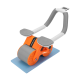 Abdominal exerciser with timer, AB roller Wheel AB-3, gray-orange, REBEL ACTIVE Abdominal exerciser with timer, AB roller Wheel AB-3, gray-orange, REBEL ACTIVE