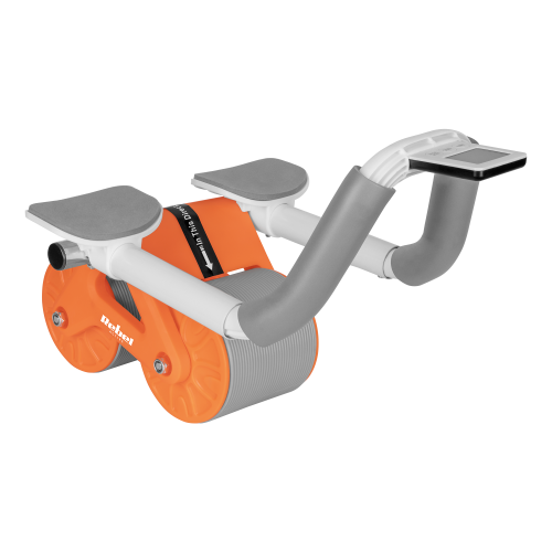Abdominal exerciser with timer, AB roller Wheel AB-3, gray-orange, REBEL ACTIVE Abdominal exerciser with timer, AB roller Wheel AB-3, gray-orange, REBEL ACTIVE