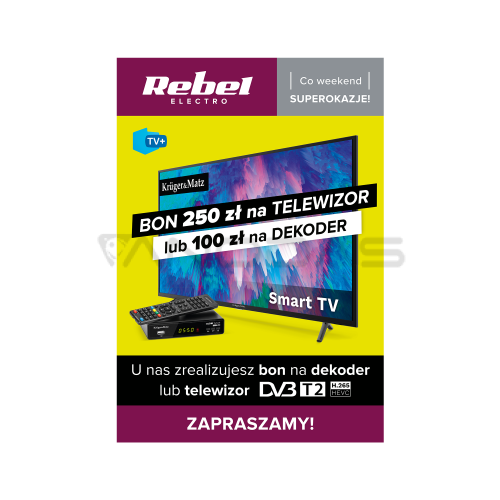 Poster Kruger&Matz - Voucher for TV and set-top box  Poster Kruger&Matz - Voucher for TV and set-top box